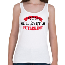 PRINTFASHION Túléltem futárként - számmal - Női atléta - Fehér