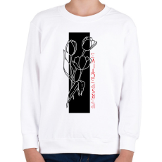 PRINTFASHION Tulipán perspective - Gyerek pulóver - Fehér