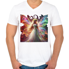 PRINTFASHION Tündér - Férfi V-nyakú póló - Fehér férfi póló