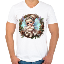 PRINTFASHION Tündér - Férfi V-nyakú póló - Fehér férfi póló