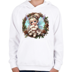 PRINTFASHION Tündér - Gyerek kapucnis pulóver - Fehér
