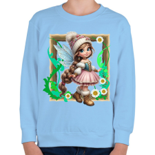 PRINTFASHION Tündér - Gyerek pulóver - Világoskék gyerek pulóver, kardigán