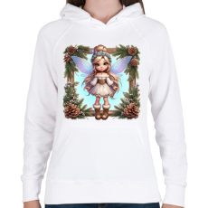 PRINTFASHION Tündér - Női kapucnis pulóver - Fehér