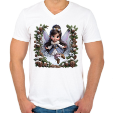 PRINTFASHION Tündérlány - Férfi V-nyakú póló - Fehér férfi póló