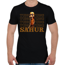 PRINTFASHION Tung tung tung sahur - Férfi póló - Fekete férfi póló