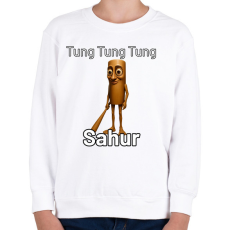 PRINTFASHION Tung Tung Tung Sahur - Gyerek pulóver - Fehér