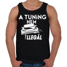 PRINTFASHION Tuning - Férfi atléta - Fekete