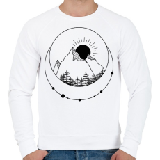 PRINTFASHION Túra - Tájkép - Férfi pulóver - Fehér
