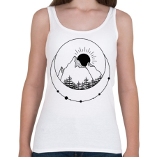 PRINTFASHION Túra - Tájkép - Női atléta - Fehér női trikó