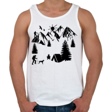 PRINTFASHION túrázás - Férfi atléta - Fehér atléta, trikó