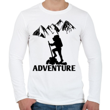 PRINTFASHION túrázás - Férfi hosszú ujjú póló - Fehér férfi póló