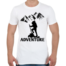 PRINTFASHION túrázás - Férfi póló - Fehér férfi póló