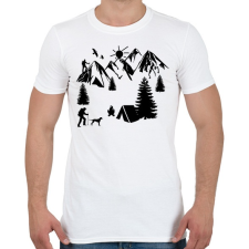 PRINTFASHION túrázás - Férfi póló - Fehér férfi póló