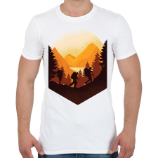 PRINTFASHION Túrázás - Férfi póló - Fehér férfi póló