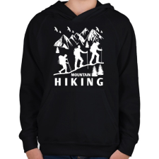 PRINTFASHION túrázás - Gyerek kapucnis pulóver - Fekete gyerek pulóver, kardigán