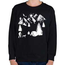 PRINTFASHION túrázás - Gyerek pulóver - Fekete
