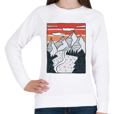 PRINTFASHION Túrázás - Női pulóver - Fehér