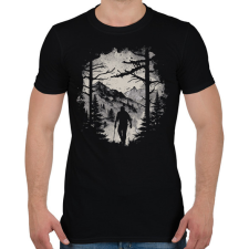 PRINTFASHION Túrázó a hegyekben - Férfi póló - Fekete férfi póló