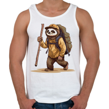 PRINTFASHION Túrázó lajhár - Férfi atléta - Fehér atléta, trikó