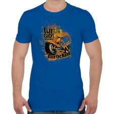 PRINTFASHION Turbo chicks - Férfi póló - Királykék férfi póló