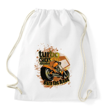 PRINTFASHION Turbo chicks - Sportzsák, Tornazsák - Fehér tornazsák