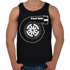 PRINTFASHION Turbo - Férfi atléta - Fekete atléta, trikó