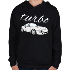 PRINTFASHION Turbo - Gyerek kapucnis pulóver - Fekete gyerek pulóver, kardigán