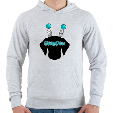 PRINTFASHION Türkiz bolondos méhecsketacskó - Férfi kapucnis pulóver - Sport szürke férfi pulóver, kardigán