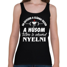 PRINTFASHION Tutira le akarod nyelni... - Női atléta - Fekete női trikó