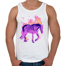 PRINTFASHION Tüzes ló - Férfi atléta - Fehér