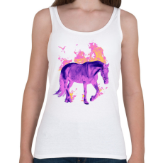 PRINTFASHION Tüzes ló - Női atléta - Fehér