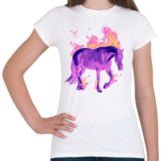 PRINTFASHION Tüzes ló - Női póló - Fehér