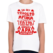 PRINTFASHION Tűzoltó Apuka - Gyerek póló - Fehér gyerek póló