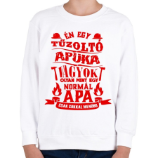 PRINTFASHION Tűzoltó Apuka - Gyerek pulóver - Fehér gyerek pulóver, kardigán