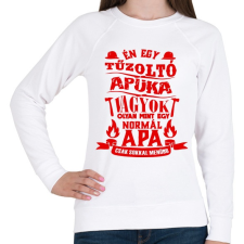 PRINTFASHION Tűzoltó Apuka - Női pulóver - Fehér női pulóver, kardigán