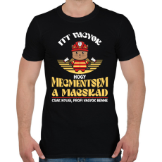 PRINTFASHION Tűzoltó cica - Férfi póló - Fekete