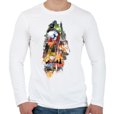 PRINTFASHION Tűzoltó - Férfi hosszú ujjú póló - Fehér