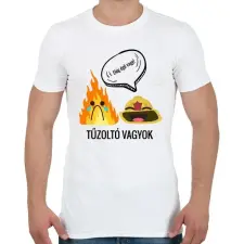 PRINTFASHION Tűzoltó - Férfi póló - Fehér férfi póló