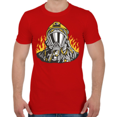PRINTFASHION Tűzoltó - Férfi póló - Piros