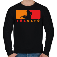 PRINTFASHION Tűzoltó - Férfi pulóver - Fekete férfi pulóver, kardigán