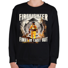 PRINTFASHION Tűzoltó - Gyerek pulóver - Fekete gyerek pulóver, kardigán