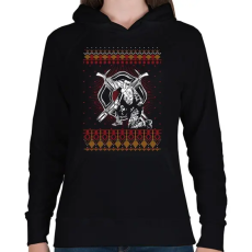 PRINTFASHION Tűzoltó karácsony - Női kapucnis pulóver - Fekete