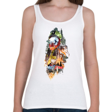 PRINTFASHION Tűzoltó - Női atléta - Fehér női trikó