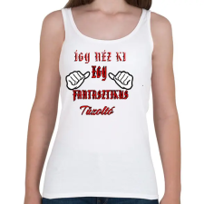 PRINTFASHION Tűzoltó - Női atléta - Fehér női trikó