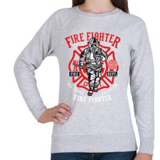 PRINTFASHION Tűzoltó - Női pulóver - Sport szürke női pulóver, kardigán