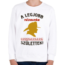 PRINTFASHION Tűzoltó szülinapja december - Gyerek pulóver - Fehér gyerek pulóver, kardigán