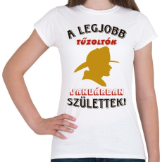 PRINTFASHION Tűzoltó szülinapja január - Női póló - Fehér