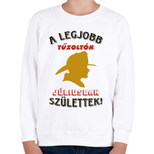 PRINTFASHION Tűzoltó szülinapja július - Gyerek pulóver - Fehér gyerek pulóver, kardigán