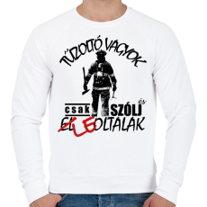 PRINTFASHION Tűzoltó vagyok - Férfi pulóver - Fehér