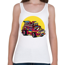 PRINTFASHION Tűzoltókocsi - Női atléta - Fehér női trikó